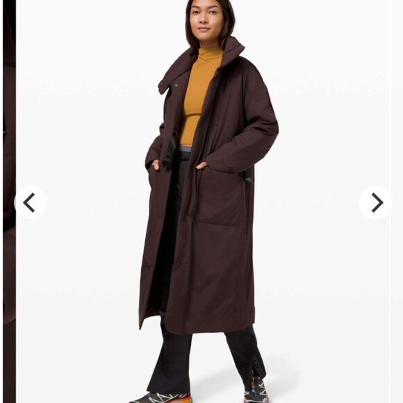Lululemon 14 Pure Puff Jacket Dark Brown French Press Coat Puffy W4BITS - Picture 1 of 16